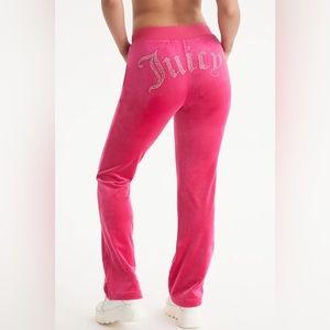 Juicy Pink Velour Track Pants XL